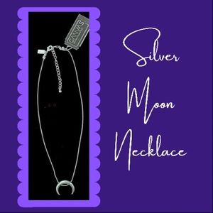 Silver crescent moon necklace from brand CANVAS